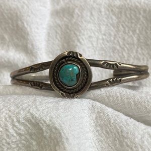 Silver with turquoise bracelet